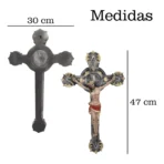 Crucifijo San Benito 47x30 cm, protección espiritual para hogar - Image 4
