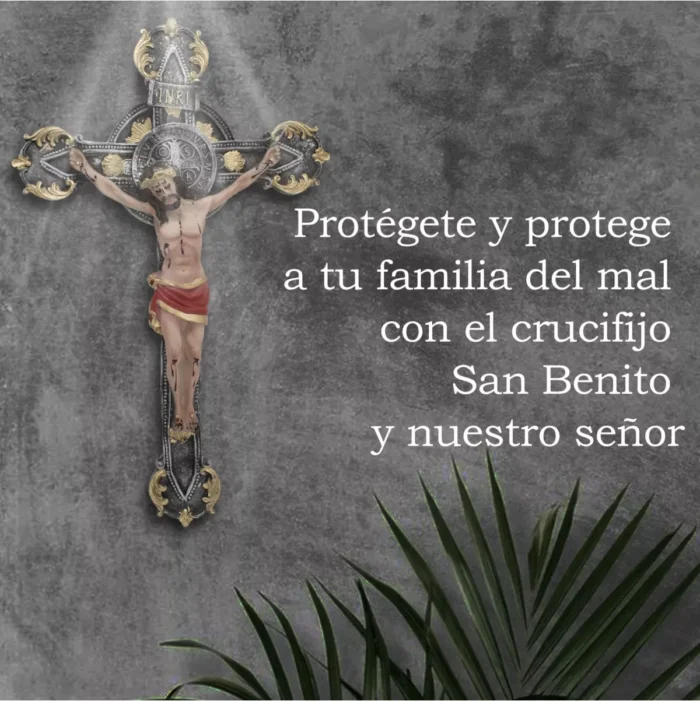 Crucifijo San Benito 47x30 cm, protección espiritual para hogar - Image 8