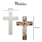 Crucifijo Santísima Trinidad 45 cm, símbolo de fe y protección - Image 6
