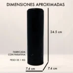 Velón negro para cortar trabajos, parafina aromática ritual - Image 2