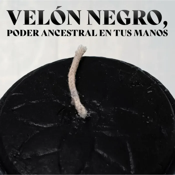 Velón negro para cortar trabajos, parafina aromática ritual - Image 3