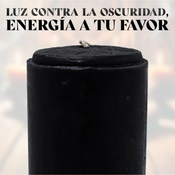 Velón negro para cortar trabajos, parafina aromática ritual - Image 5