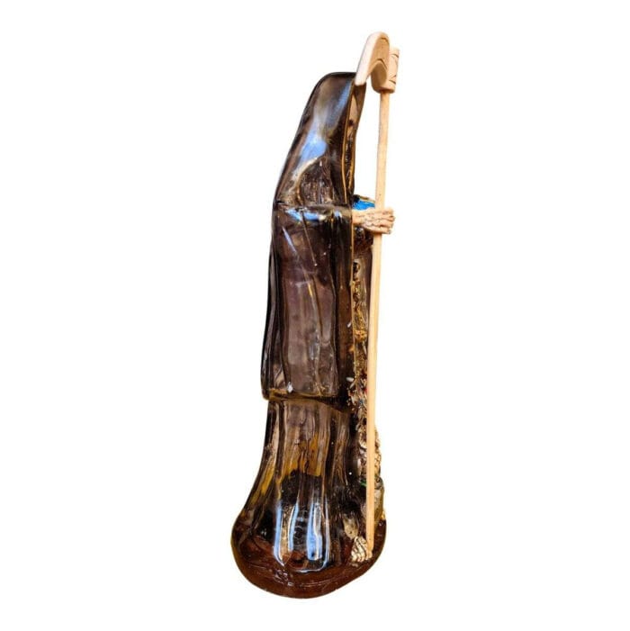 Santa Muerte 30 Cm Transparente Negra Protección +Libro - Image 3