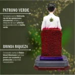 Jesús Malverde Trono Oro 30 cm, figura curada de protección popular - Image 4