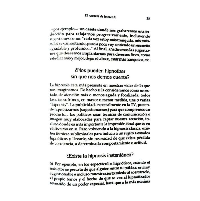Libro Hipnosis El Control De La Mente Aprender A Hipnotizar - Image 9