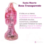 Santa Muerte Rosa 30 cm, amor y paz con biblia incluida - Image 7