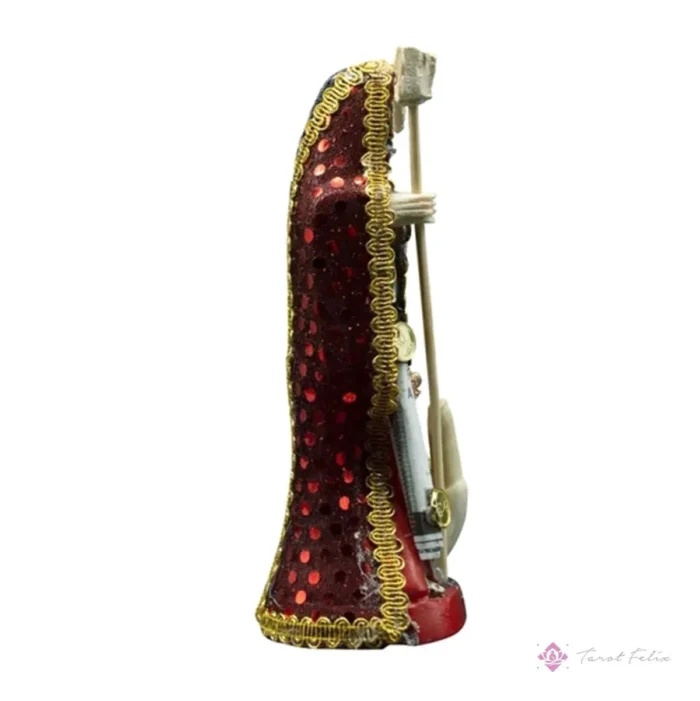 Santa Muerte Reversible 30 cm, corte y reversión curada vestida - Image 4