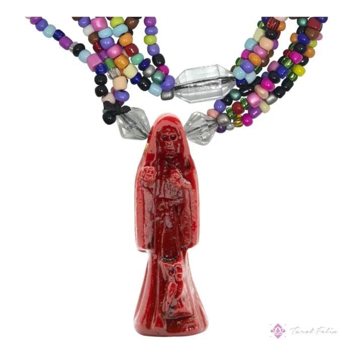 Mazo Santa Muerte Roja, amor pasión y protección curado - Image 3