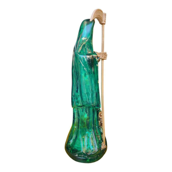 Santa Muerte 30 Cm Transparente Verde Justica +Libro - Image 2