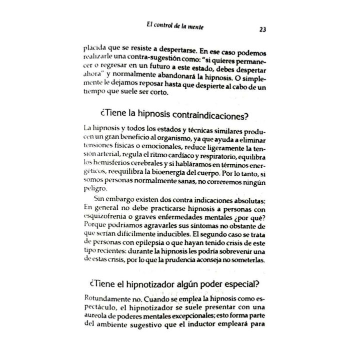 Libro Hipnosis El Control De La Mente Aprender A Hipnotizar - Image 8