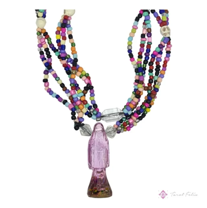 Mazo Santa Muerte Rosa, superación y protección curado - Image 3