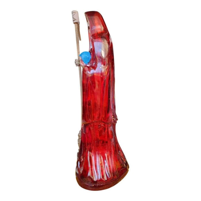 Santa Muerte Roja Transparente 30Cm +Libro Sanación Y Salud - Image 2