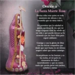 Santa Muerte Rosa 24 cm, amor y armonía espiritual vestida - Image 6