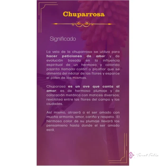 Veladora Gel Chuparrosa, amor, fertilidad y atracción - Image 7