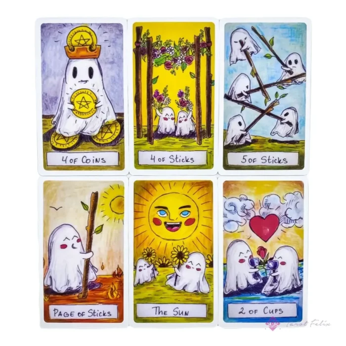Cartas Tarot Rider De Fantasmitas Cute Ghost + Guía Pdf - Image 4