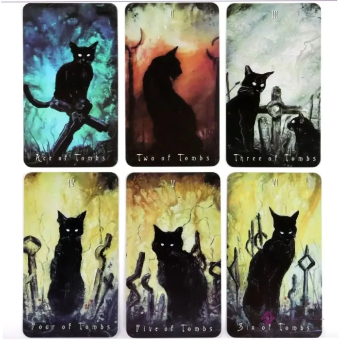 Tarot Haunted Cat Gato Embrujado Oscuro 78 Cartas +Guia - Image 4