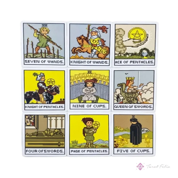 Cartas Tarot Rider Pixeles Retro 8 Bits Videojuegos + Guía - Image 2