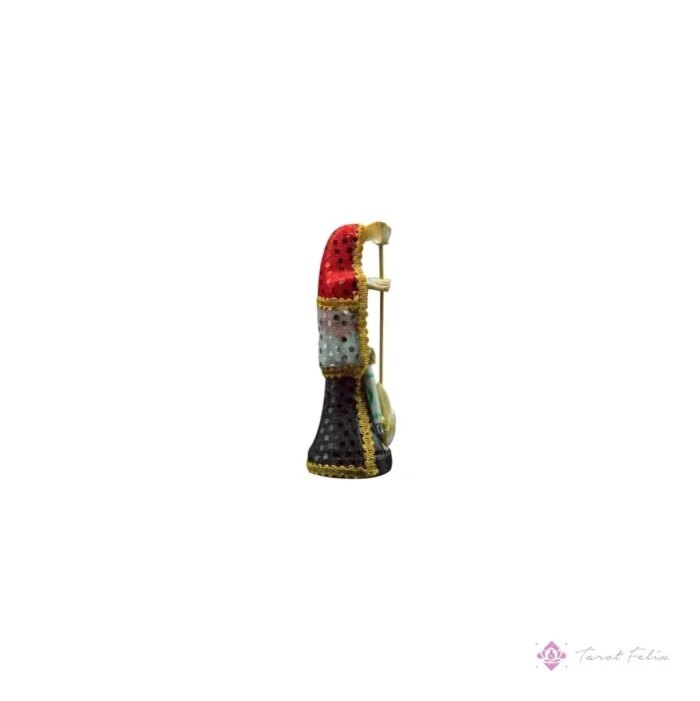 Santa Muerte 3 virtudes 24 cm curada, figura vestida con biblia devocional - Image 4