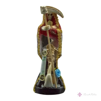 Santa Muerte 3 Virtudes 30 Cm Vestida Curada + Biblia
