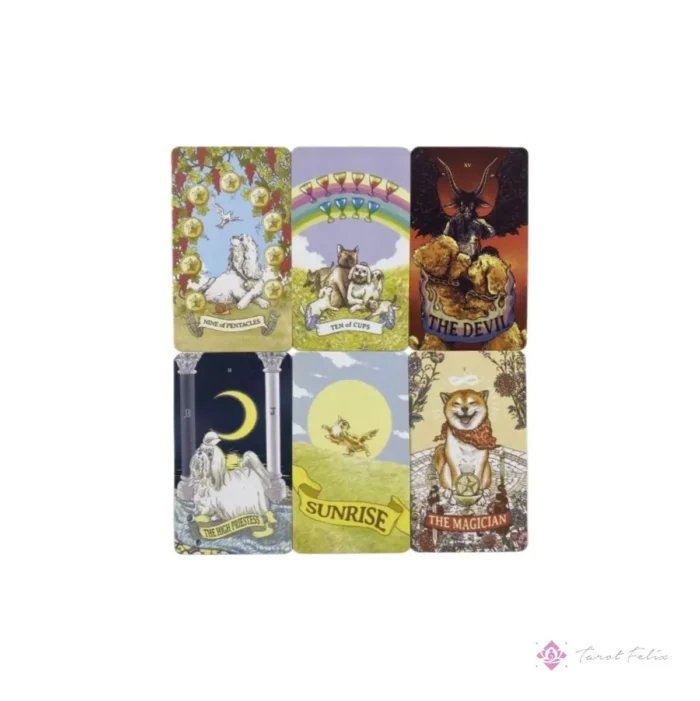 Cartas Tarot Aibo Perros Divertidos Mascota 78 Cartas+Guia - Image 5