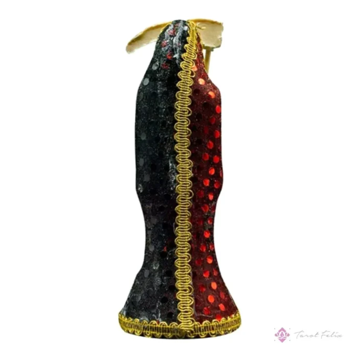 Santa Muerte Reversible 30 cm, corte y reversión curada vestida - Image 3