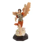 Escultura Arcángel Uriel 35 Cm Resina Ojos De Vidrio