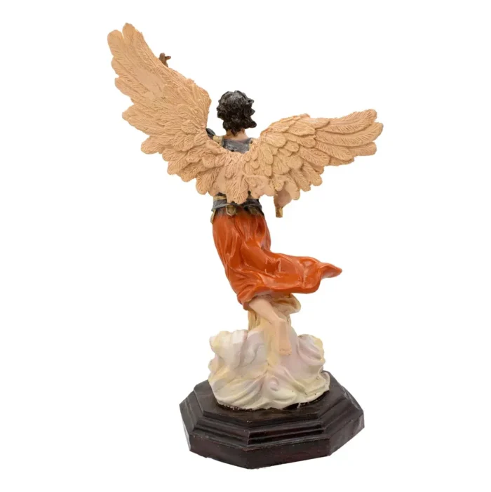 Escultura Arcángel Uriel 35 Cm Resina Ojos De Vidrio - Image 3