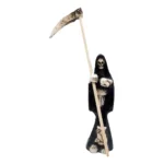 Escultura Santa Muerte Negra 7 Potencias 10 cm protección total - Negro