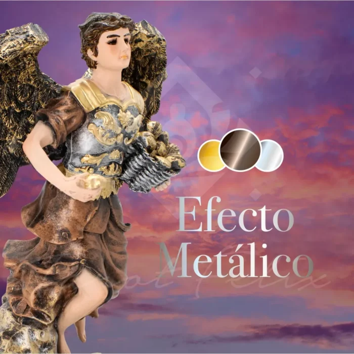 Figura Arcángel Barachiel Metálico Fortuna Ojo De Vidrio - Image 6