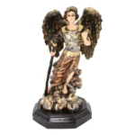 Figura Arcángel Rafael Metálico Sanación Ojo De Vidrio