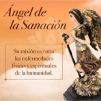 Figura Arcángel Rafael Metálico Sanación Ojo De Vidrio - Image 4