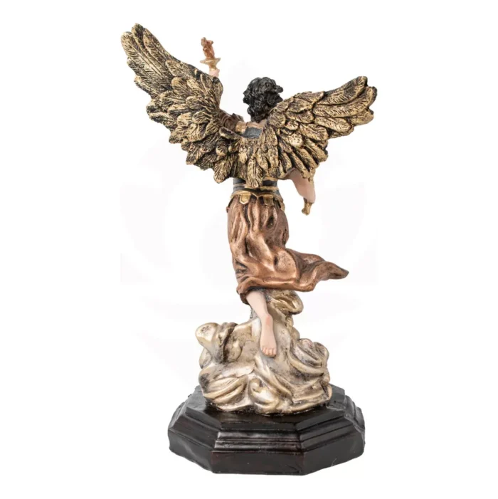 Figura Arcángel Uriel Metálico Paz Interior Ojo De Vidrio - Image 2
