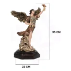 Figura Arcángel Uriel Metálico Paz Interior Ojo De Vidrio - Image 3