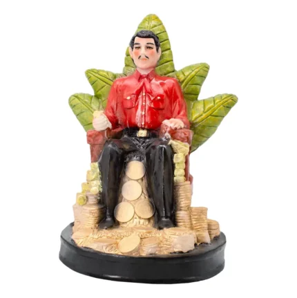Jesús Malverde Trono Monedas Camisa Roja