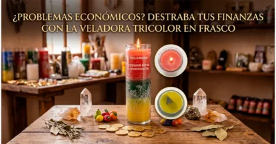 Destraba tus finanzas con la Veladora Cuerno de la Abundancia Tricolor