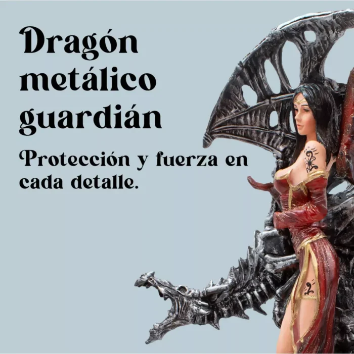 Hada Dragón Guardián Rojo, Estatua Mística de Resina - Image 6