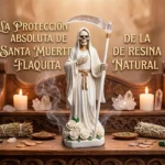 La protección absoluta de la Santa Muerte Flaquita de Resina Natural