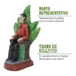 Malverde Camisa Roja 21 cm, figura sentada de amparo espiritual - Image 3