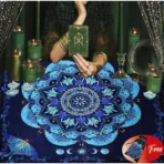 mandala sagrado con lunas para intuición y equilibrio
