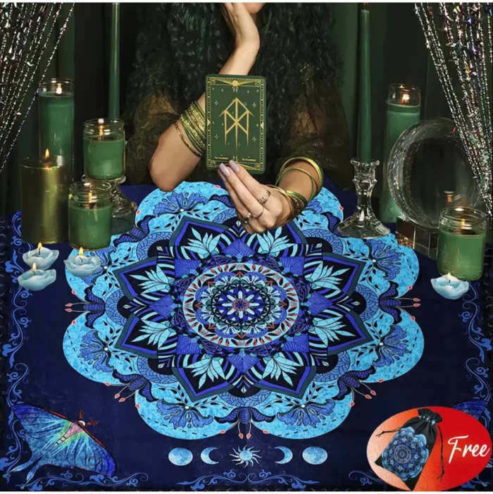 mandala sagrado con lunas para intuición y equilibrio