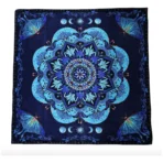 Mantel Altar Tarot Azul, mandala sagrado con lunas para intuición y equilibrio - Image 5