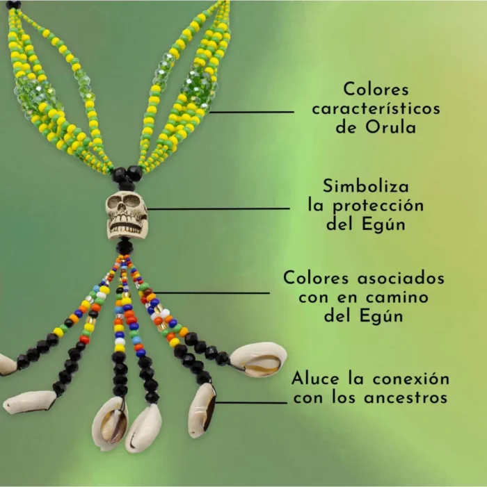 Mazo collar Orula con Muerto, guía y protección ritual - Image 5