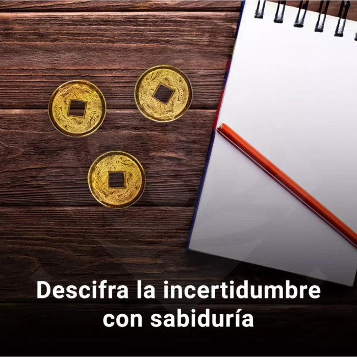 Monedas I Ching chinas de bronce, 3 piezas para ritual de fortuna - Image 5