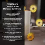 Monedas I Ching chinas de bronce, 3 piezas para ritual de fortuna - Image 8