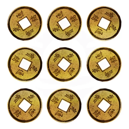 Monedas I Ching chinas de bronce