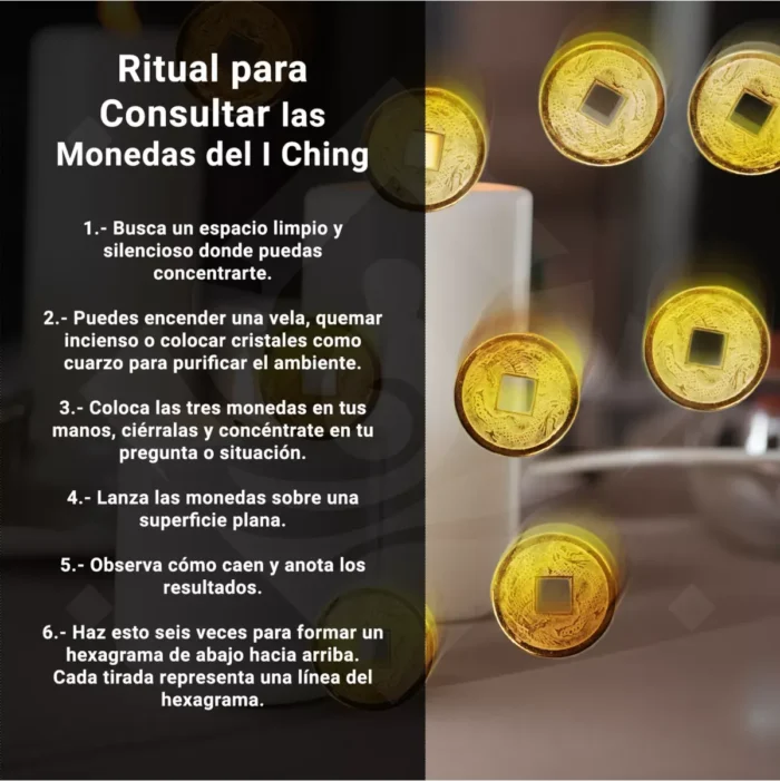 Monedas I Ching chinas de bronce, 9 piezas para suerte y fortuna - Image 8