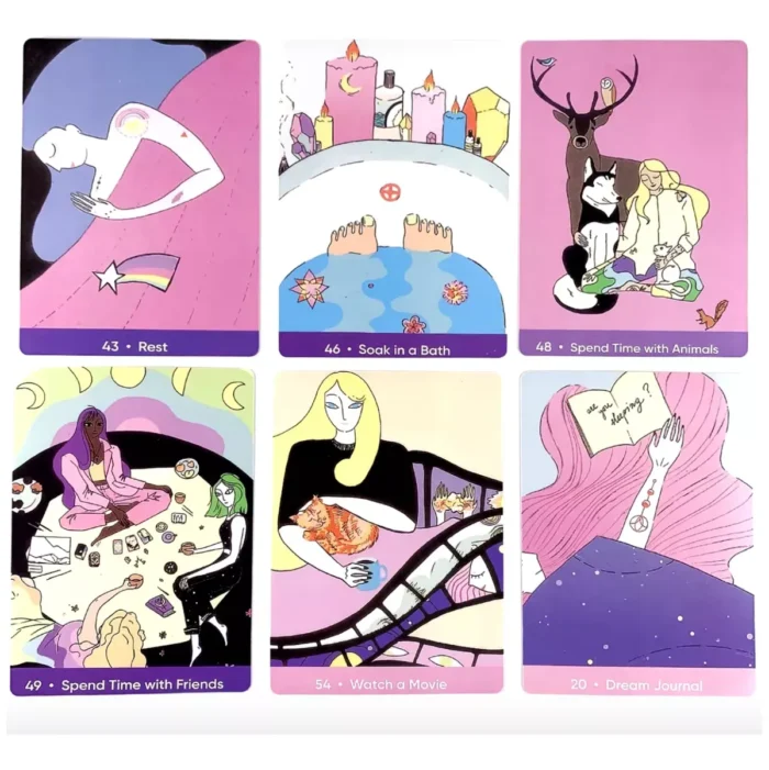 Oráculo Self‑Care 55 cartas guía PDF bienestar - Image 5