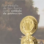 Relicario San Benito acero dorado, fe y protección tradicional - Image 3