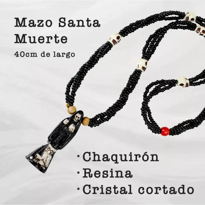 Rosario Santa Muerte Negro, personal de protección total y defensa ritual - Image 3