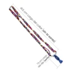 Rosario Santa Muerte Azul 47 cm, collar ritualizado de justicia y protección - Image 4